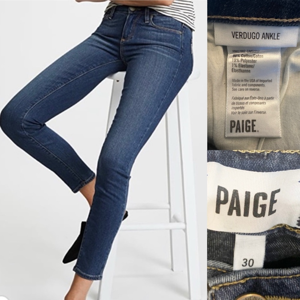 Paige Verdugo Ankle Skinny Jeans sz 30 women’s Denim pants - Picture 6 of 8